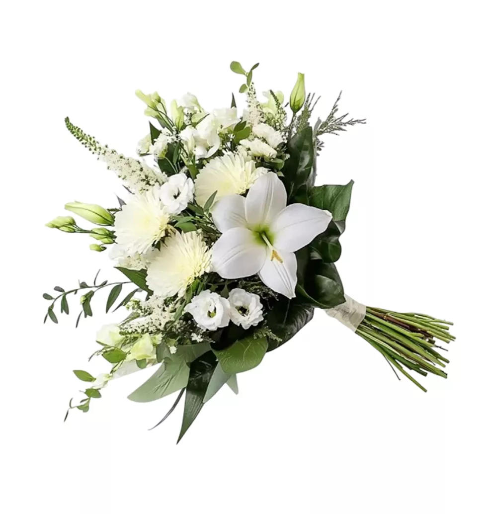 Condolences Bouquet Of White Flowers