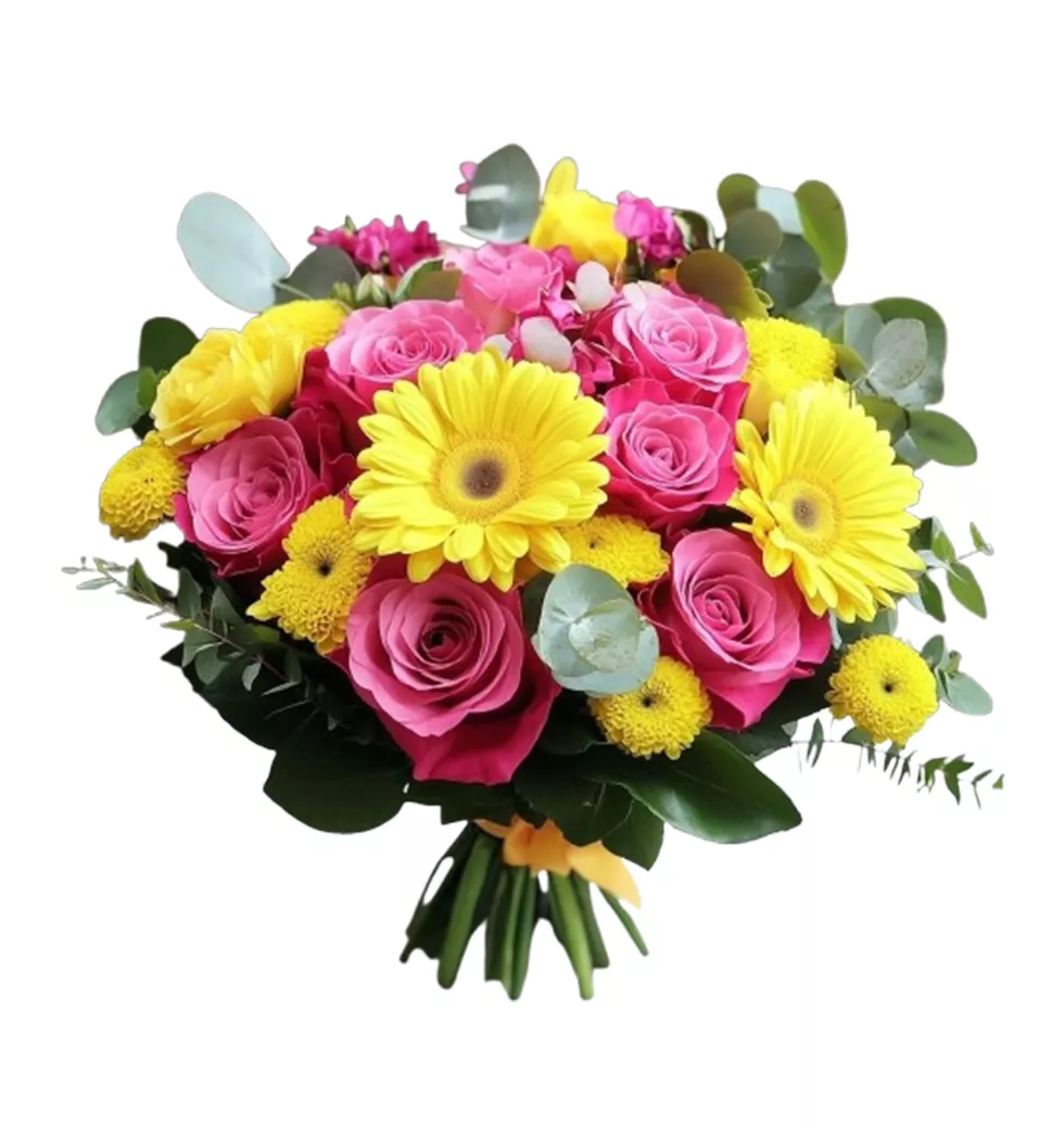 Roses, Gerberas and Chrysanthemums Floral Bouquet