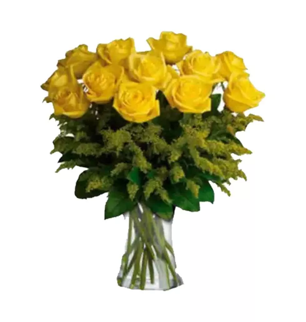 Sunshine Yellow Rose Bouquet