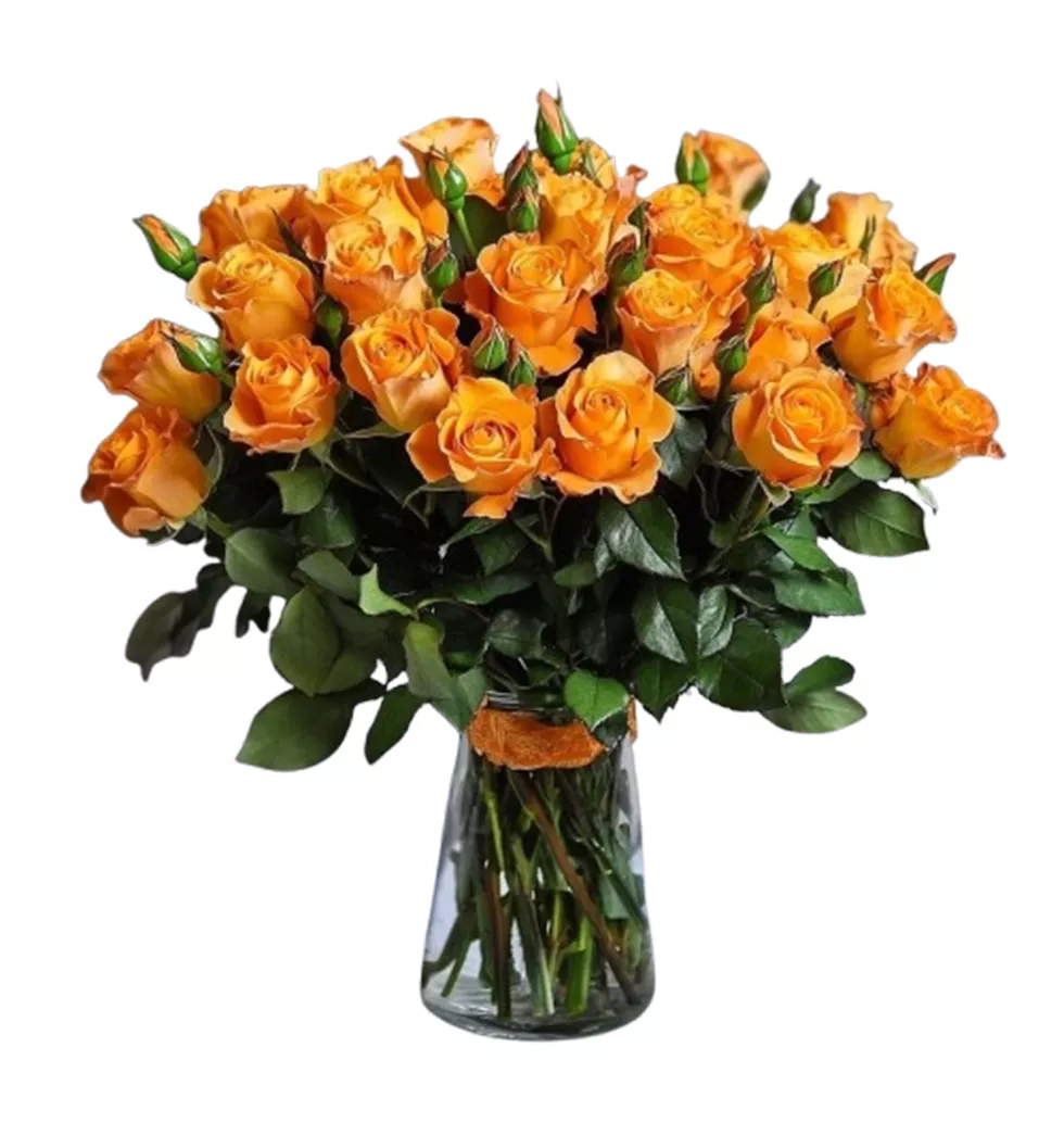 Radiant Orange Roses Bouquet